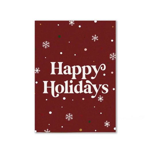 Red Happy Holidays - Holiday Greeting Card