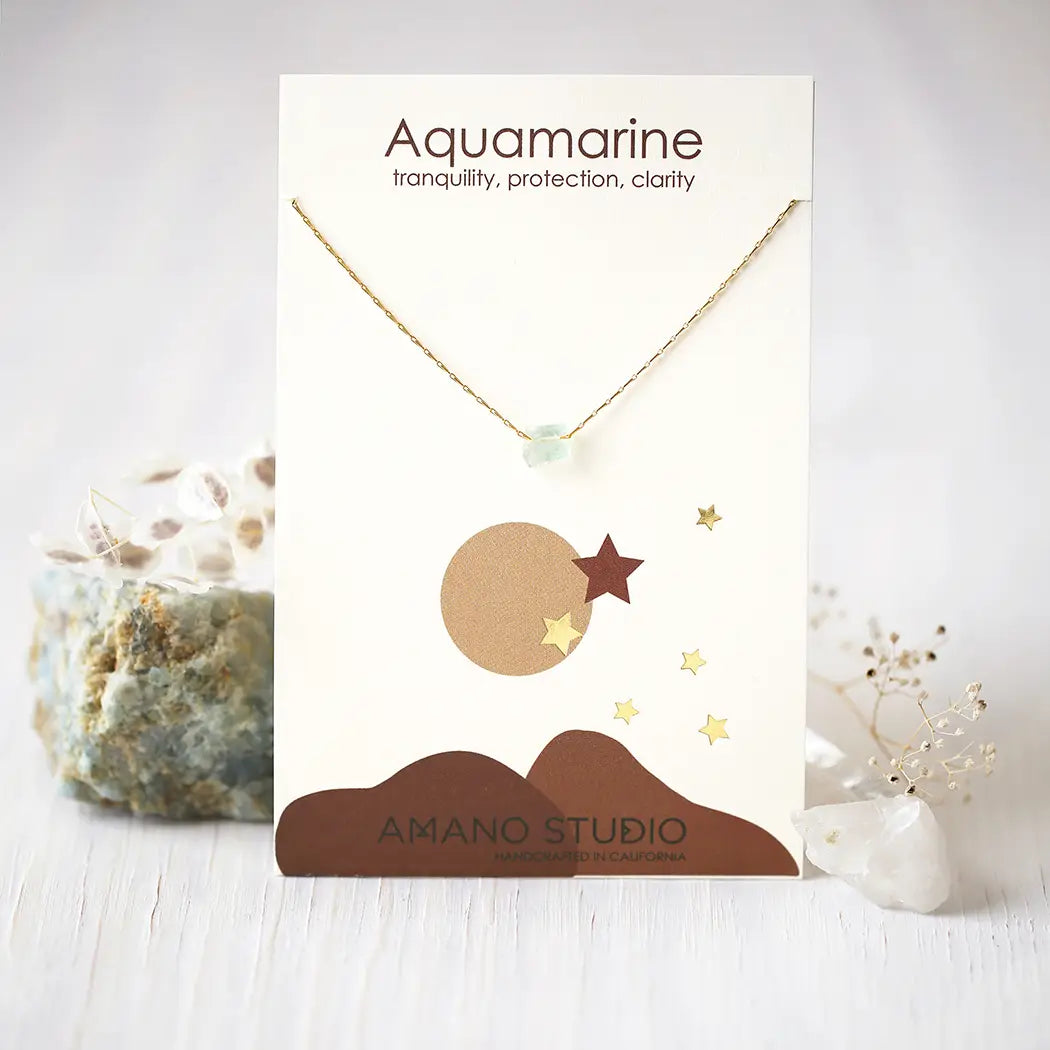 Aquamarine Healing Stones Necklace