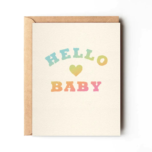 Hello Baby - Sweet Rainbow Welcome Baby Card