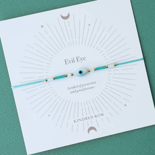 Turquoise Evil Eye Cord Bracelet