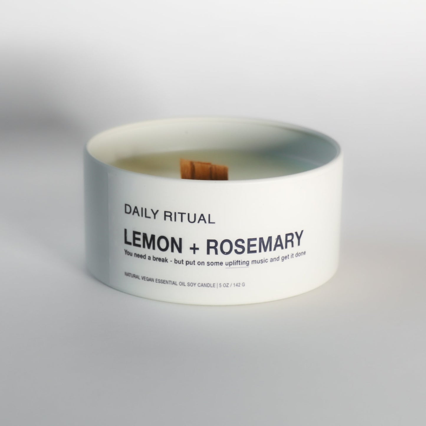 Lemon + Rosemary Soy Candle - Daily Ritual Apothecary